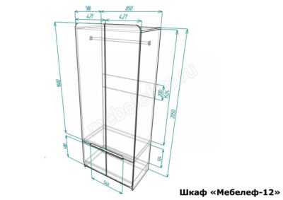 шкаф Мебелеф 12 размеры